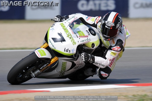 2009-09-26 Imola 2488 Tamburello - Superbike - Free Practice - Carlos Checa - Honda CBR1000RR